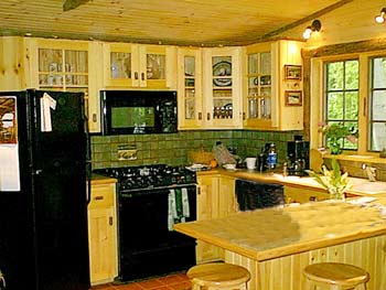 gormet kitchen little nell cabin on moody pond saranac lake, ny