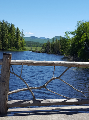 view from top boathouse- rental camp ossetah lake